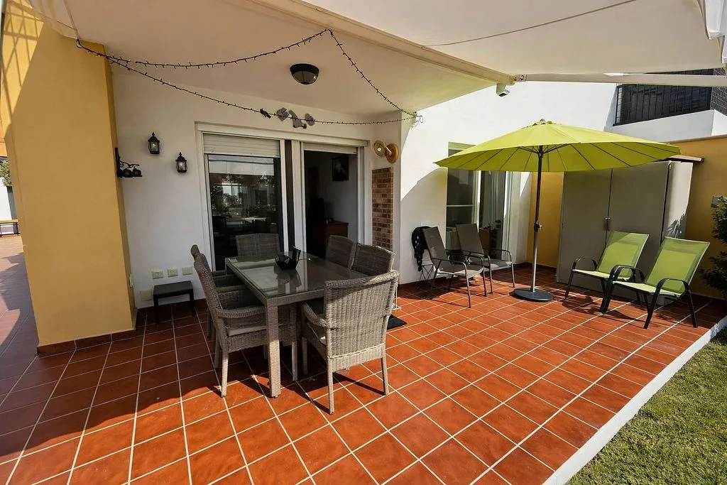 Terrace - Semi-detached House with Pool in Las Salinas
