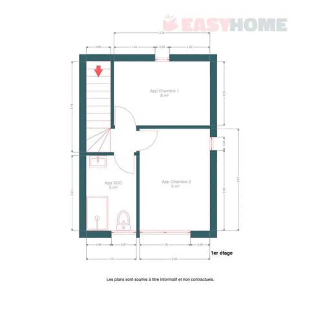 Plan - Duplex et Studio dans Domaine de Villégiature à Malmedy