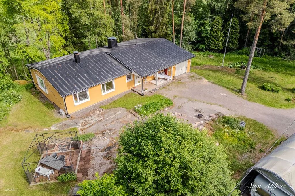 Vue aérienne - Renovated Detached House with Sauna in Lohjan Immula