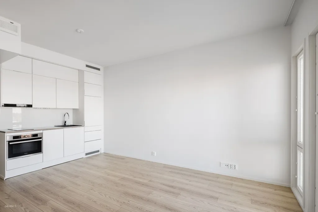 Kitchen - Modern Flat with French Balcony in Malmi