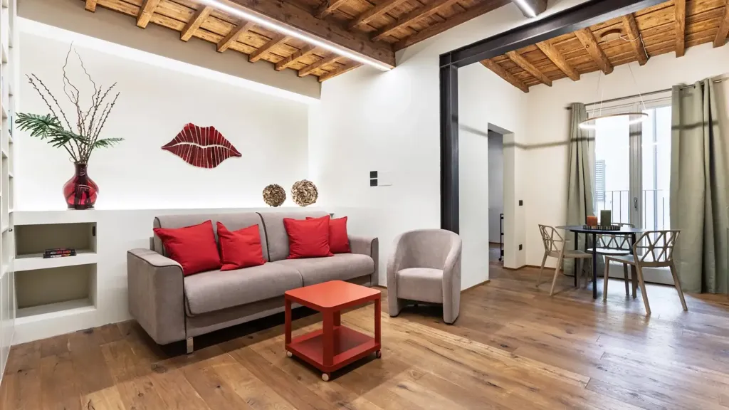 Soggiorno - Modernised Trilocale in Oltrarno, Florence