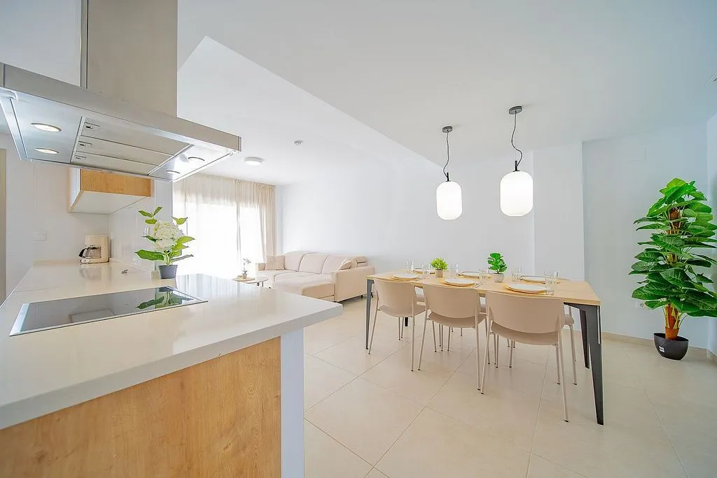 Söögituba - Penthouse with Pool in Campos de Golf