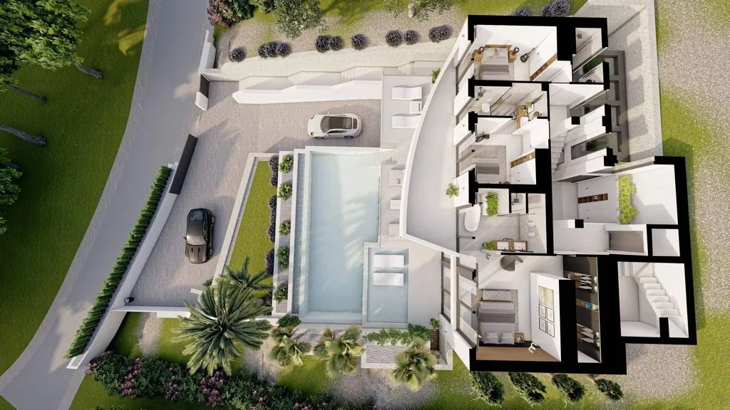 Vue aérienne - Luxury Villa with Sea View in Altea