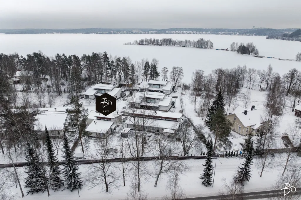 Vue aérienne - Architect-Designed House with Sauna in Jalkaranta