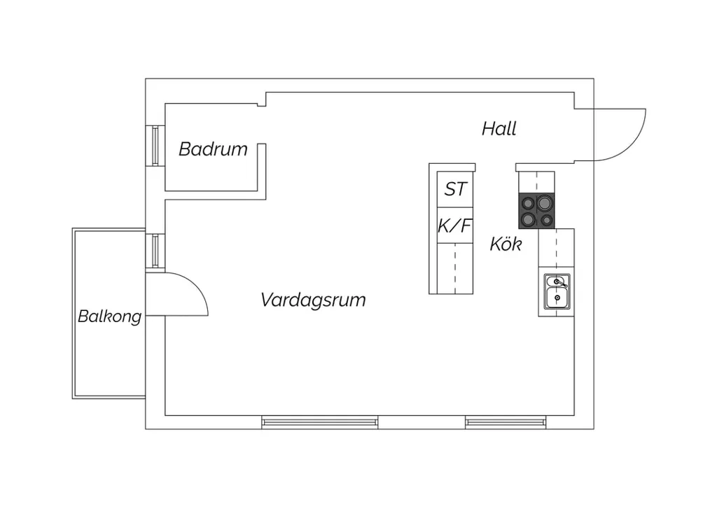 Plaan - One-Bedroom Flat with Balcony in Örebro