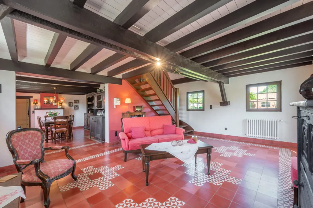Séjour - Cottage Rénové avec Terrasse près de Bruges