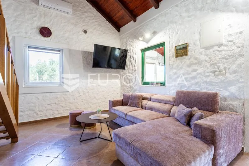 Living Room - House with Pool and Gallery in Gaćelezi