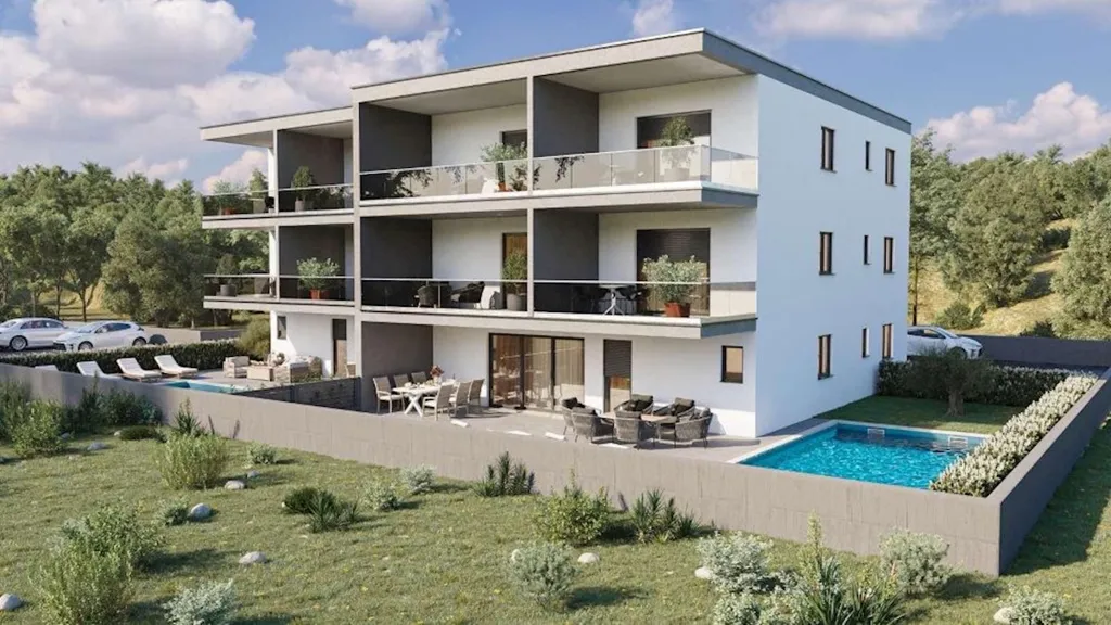 Two-Bedroom Apartment with Balconies in Novigrad