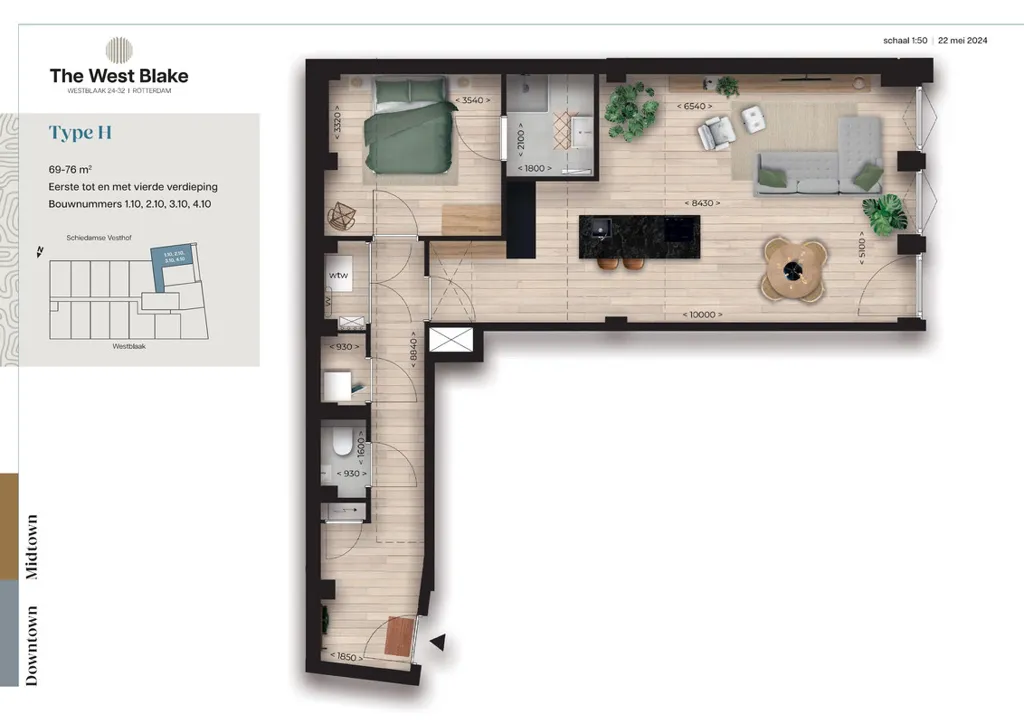 Planimetria - Luxury Turn-Key Flat in Rotterdam Centre