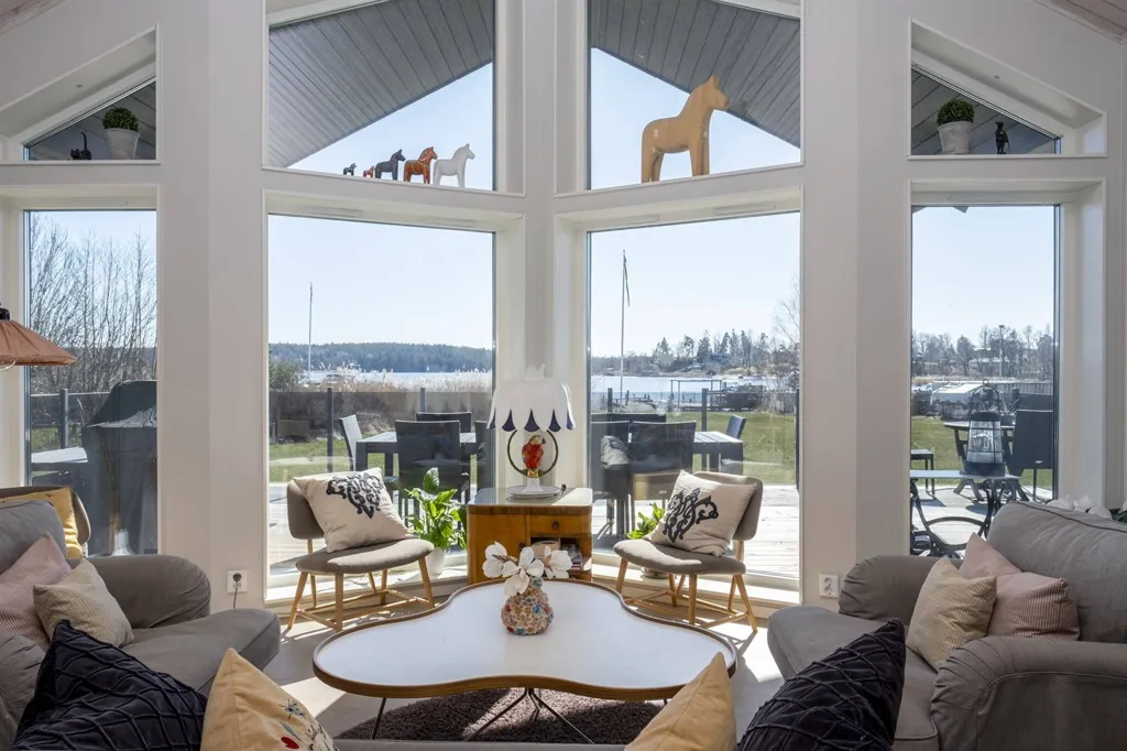 Séjour - Modern Villa with Water View in Österåker