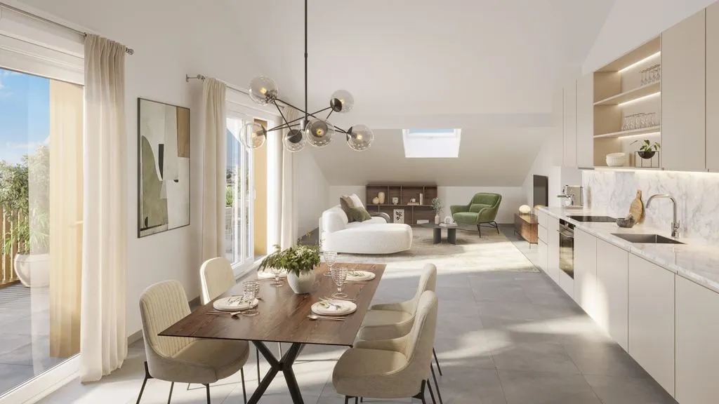 Cuisine - Appartement de Luxe avec Terrasse à Archamps