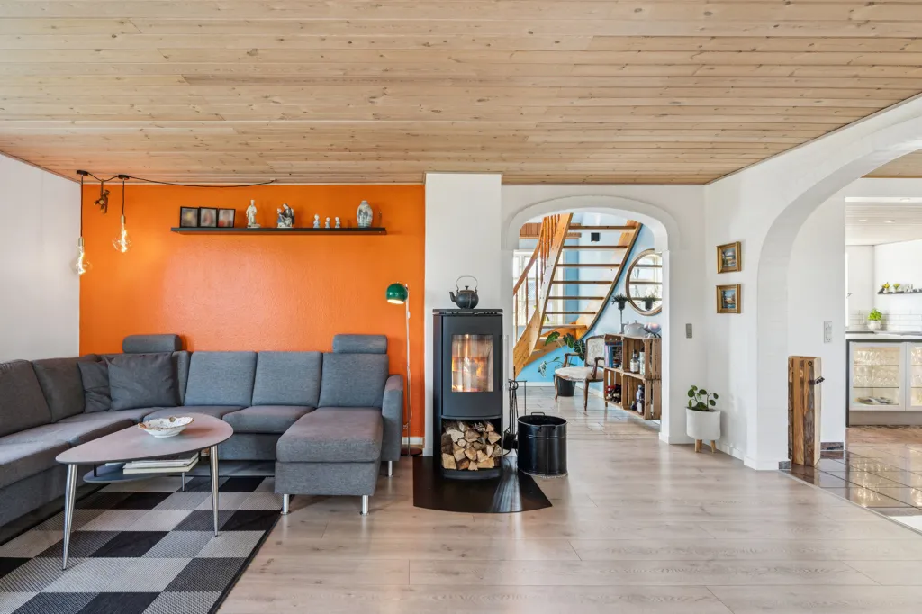 Séjour - Modernised Villa with Forest View in West Jutland