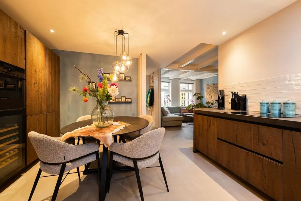 Dining Room - Restored House with Courtyard in Haarlem's Historic District