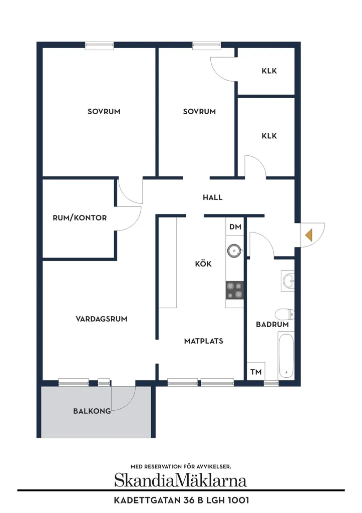 Plan - Renovated Apartment with Balcony in Helsingborg