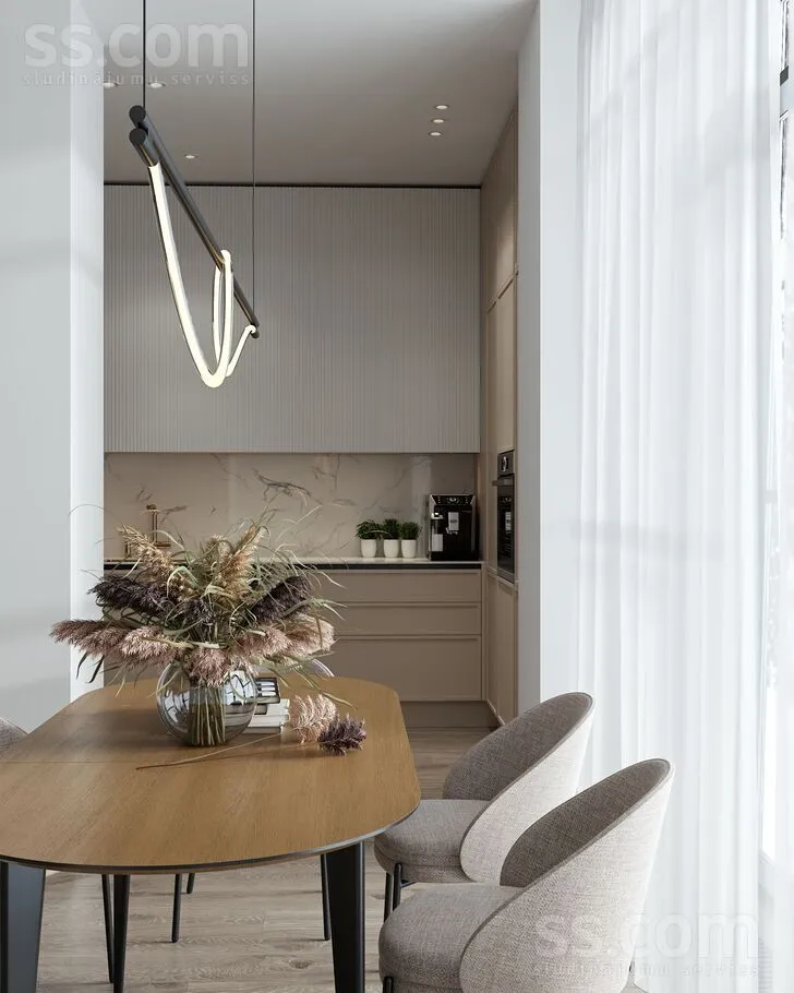 Salle à manger - Two-Bedroom Apartment with Park View in Dzintari