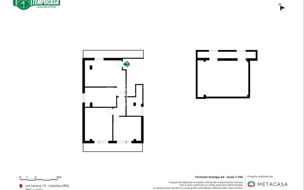 Plan - Bifamiliar House with Garden in Cattolica