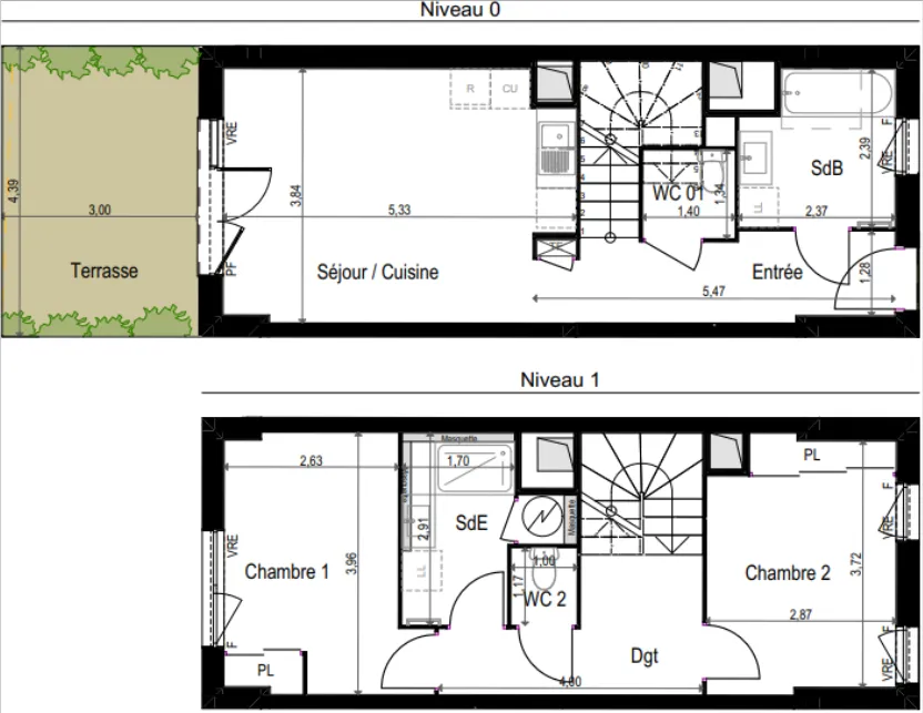 Plan - Maison Neuve avec Terrasse et Jardin au Sud du Gard