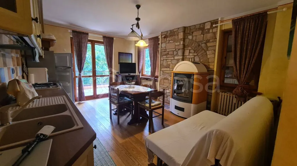 Cuisine - Apartment with Terrace in Limone Piemonte