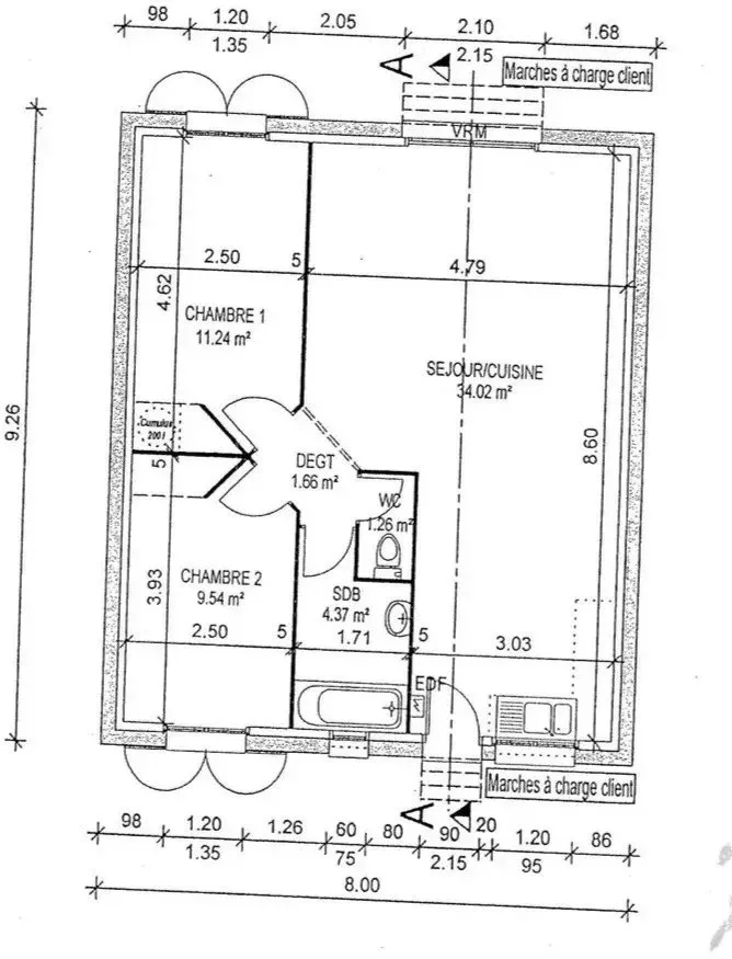 Floor Plan - Villa with Garden near Nébian
