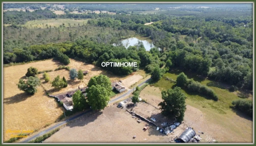 Vue aérienne - Propriété Forestière avec Gentilhommière à l'Abri des Nuisances