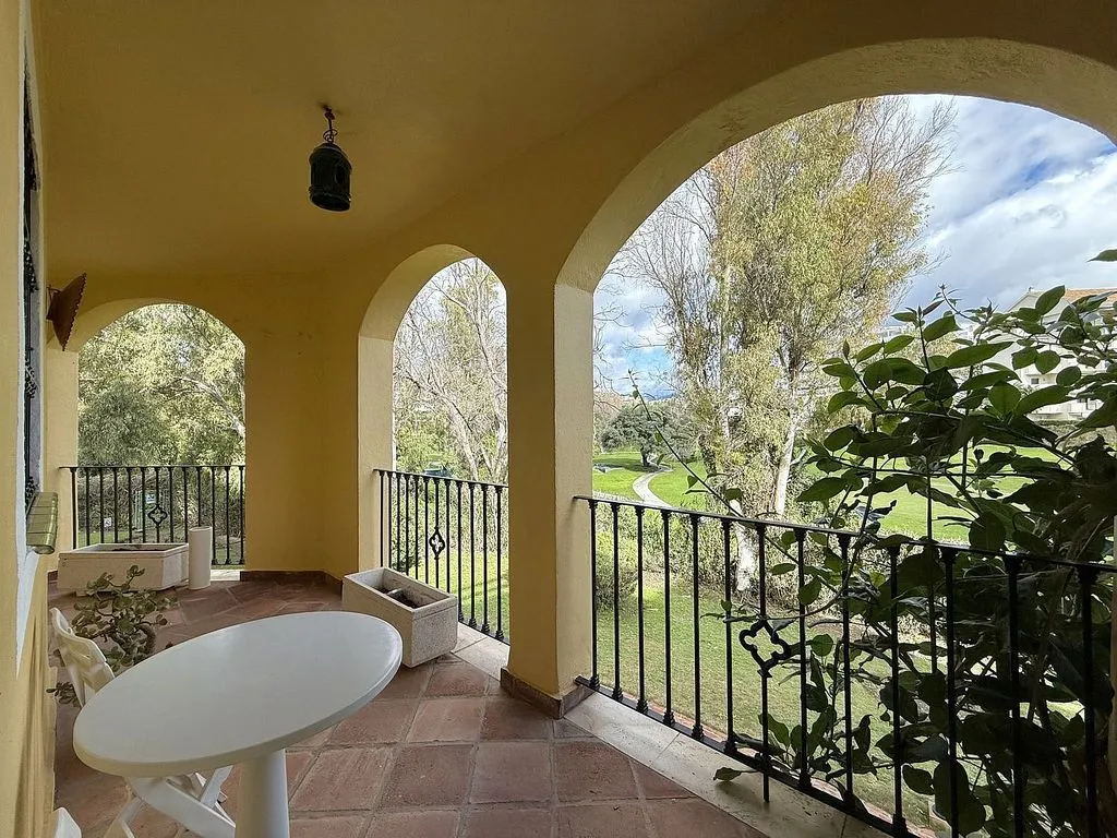 Terrace - Apartment with Pool and Golf View in Guadalmina Alta