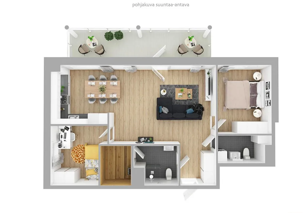 Plan - Appartement 3 pièces à Tuusula