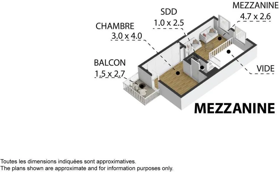 Plan - Loft Rénové avec Terrasse Sud à La Motte