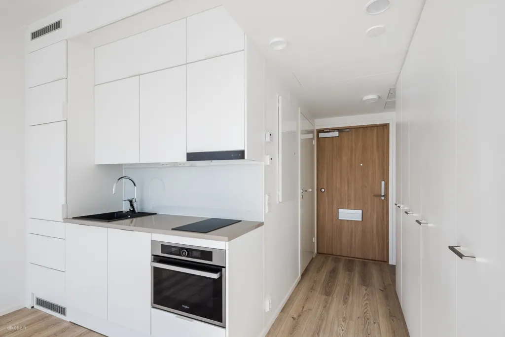 Kitchen - Modern Flat with French Balcony in Malmi