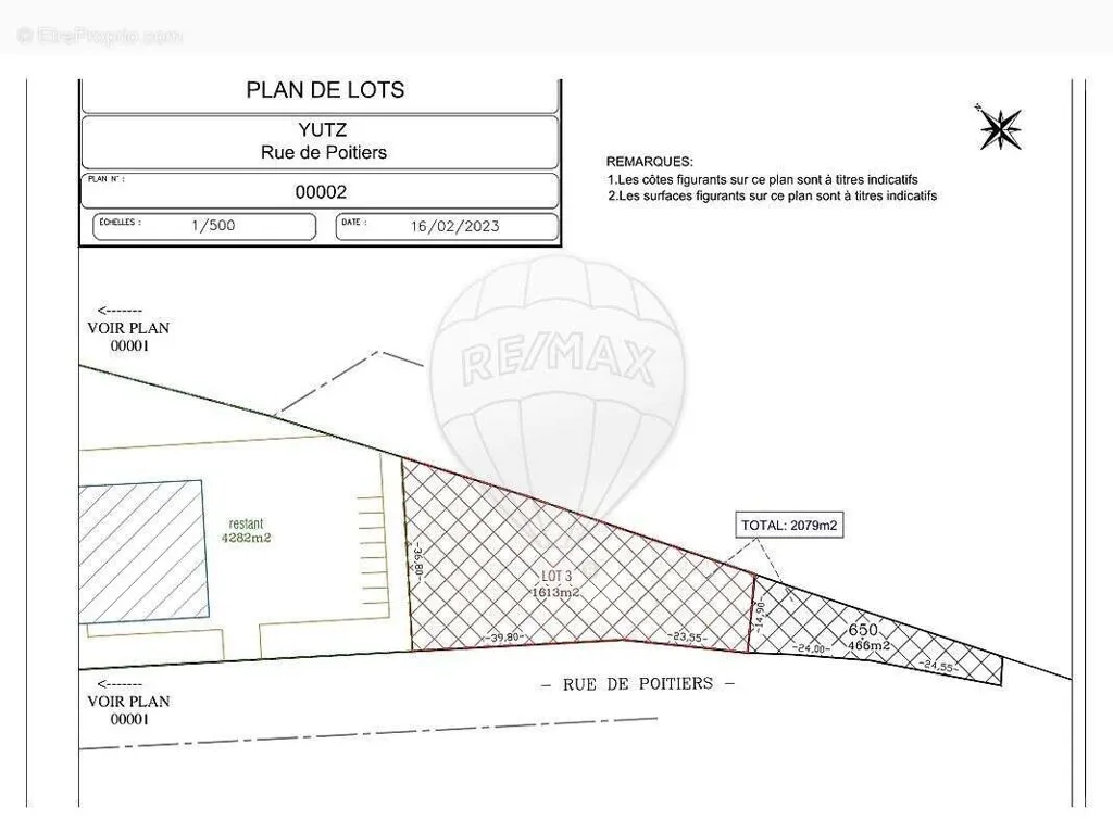 Plan - Terrain Constructible en ZU à Yutz