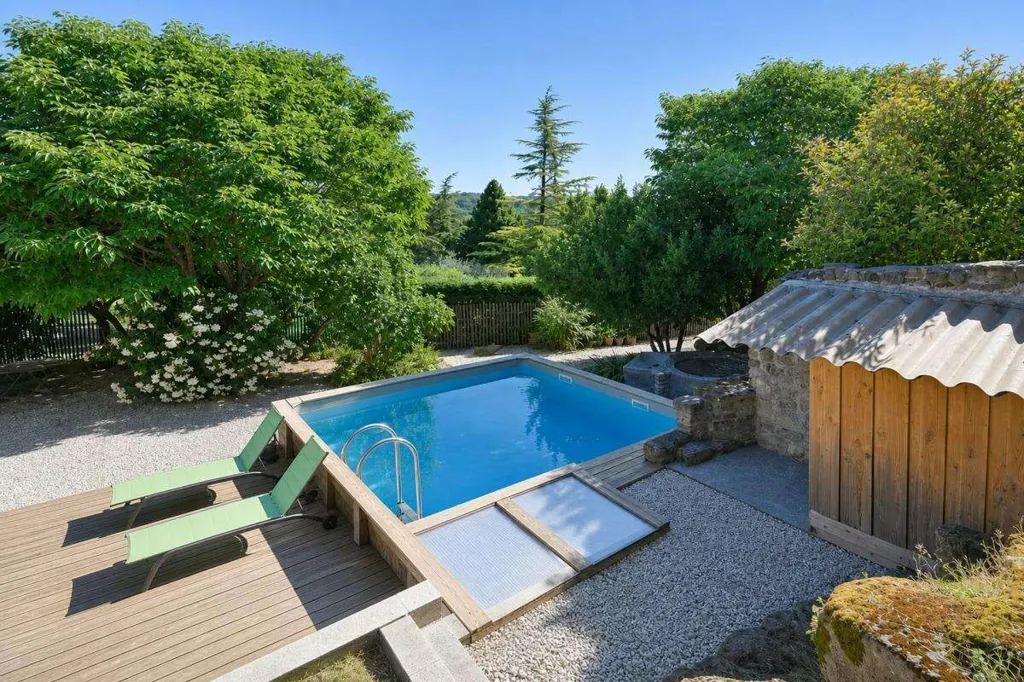 Pool - Renovated Manor with Pool in Moussac