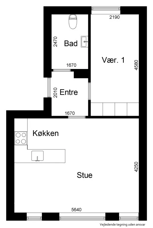 Plan - Two-Bedroom Flat in Esbjerg