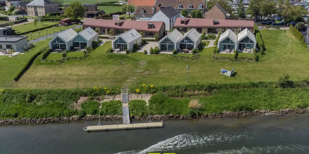 Vue aérienne - Cottage avec Terrasse à Aldeneik près de la Meuse