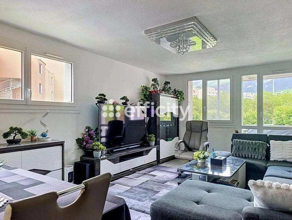 Living Room - Renovated Apartment with Terrace in Echirolles