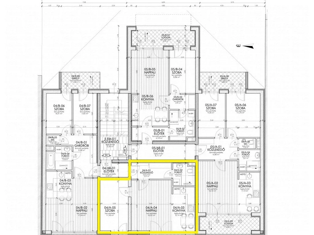 Planimetria - Newly Built Apartment with Panoramic View in Szeged