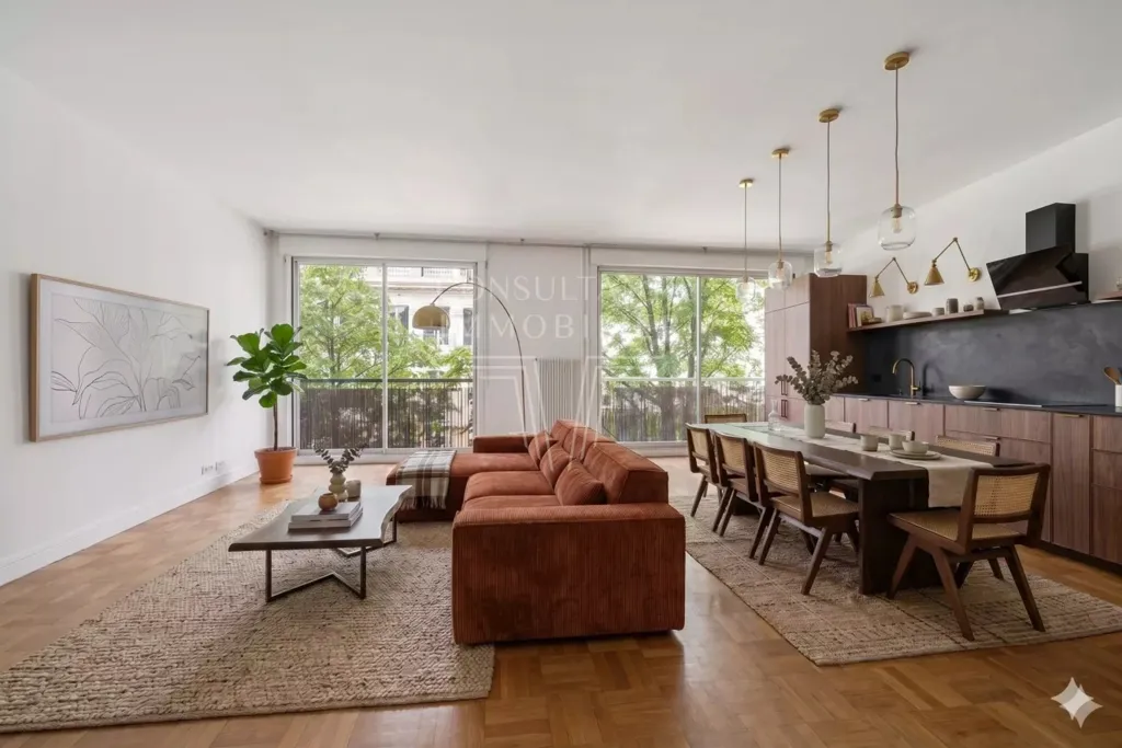 Séjour - Appartement 5 pièces à Paris 16ème
