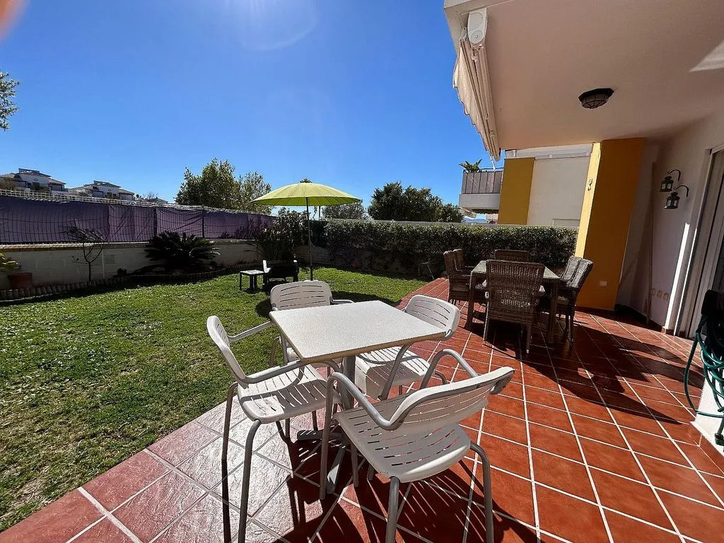 Terrace - Semi-detached House with Pool in Las Salinas