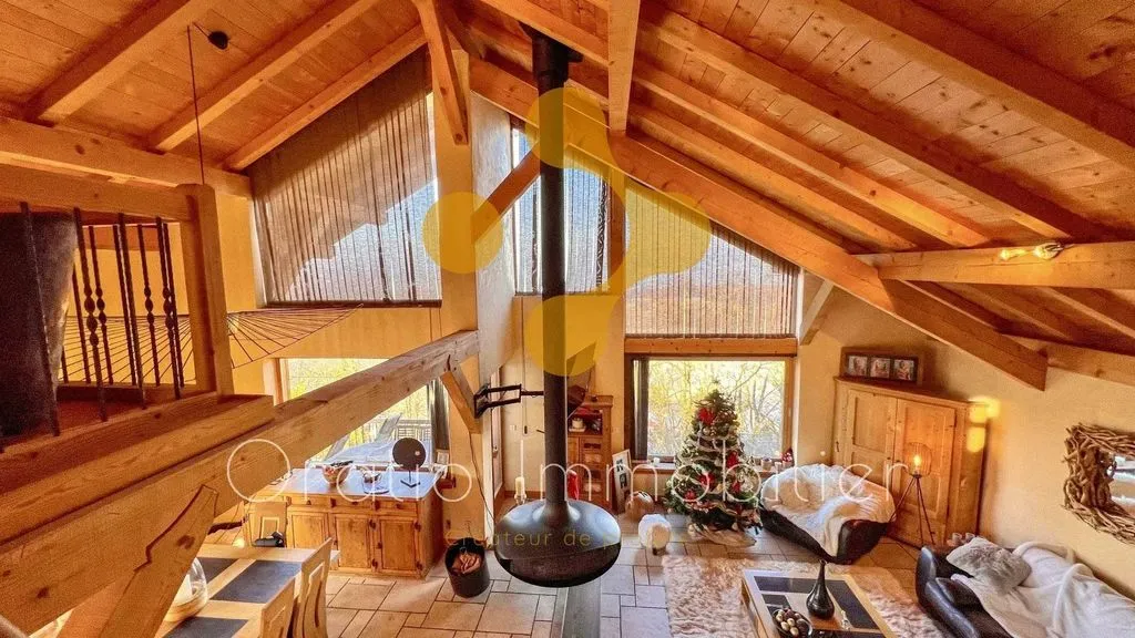 Séjour - Maison d'Architecte avec Piscine à Gruffy