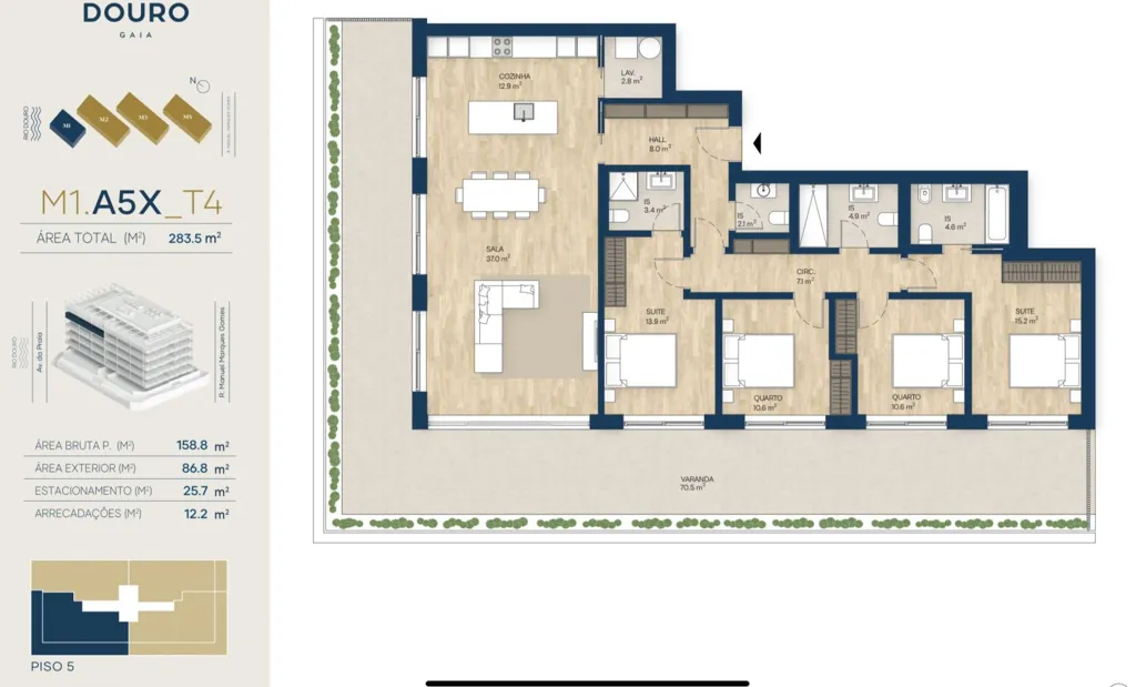 Plaan - Luxury Flat with River Views in Vila Nova de Gaia