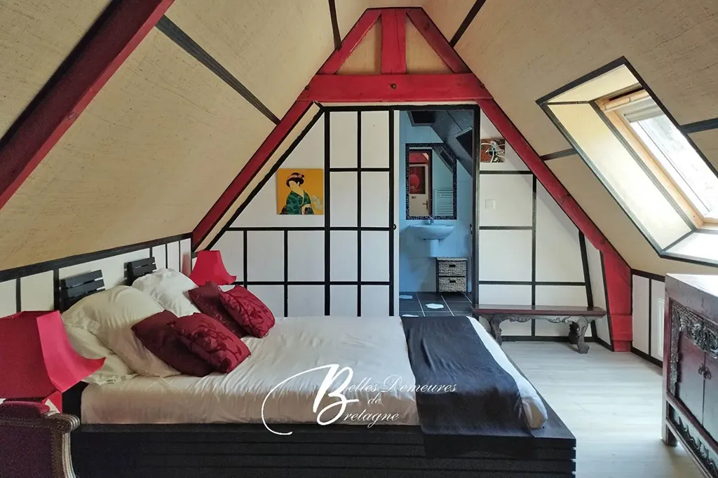 Chambres - Propriété avec Trois Longères et Piscine à Ria d'Etel