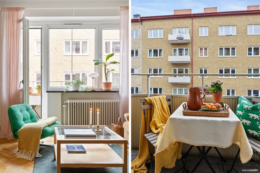 Balcon - Two-Bedroom Flat with Balcony on Åhusgatan