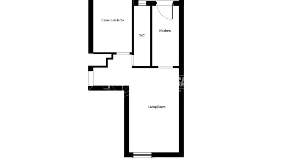 Plaan - Ristruttured Flat with Balcony in Nomentano, Rome