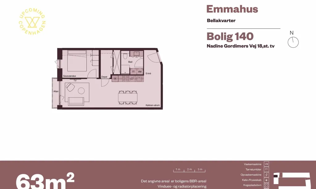 Plaan - 2-Bedroom Flat with Modern Amenities in Ørestad