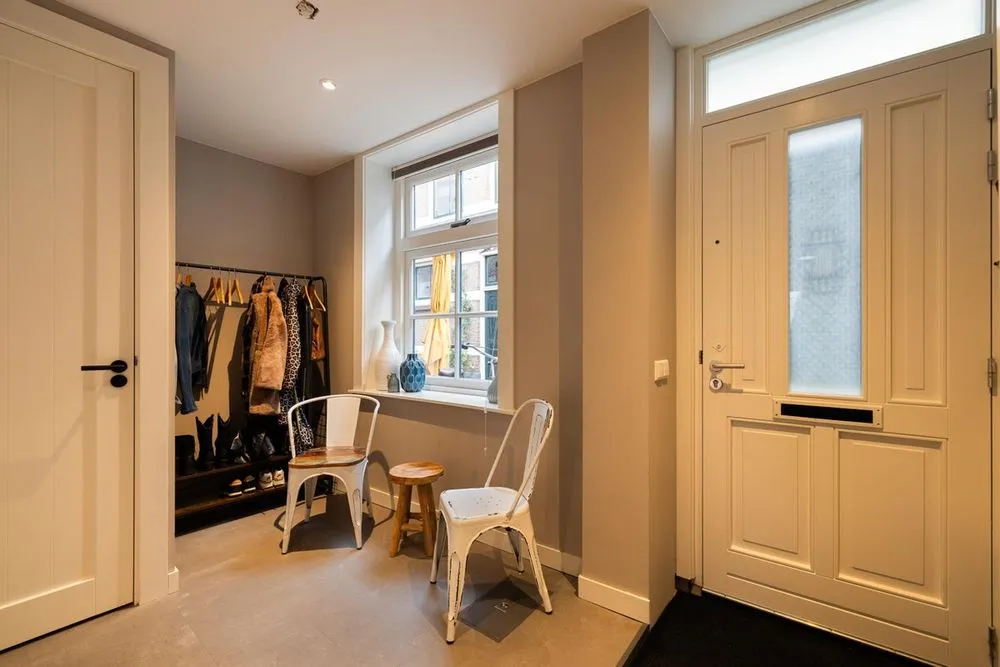 Hallway - Restored House with Courtyard in Haarlem's Historic District