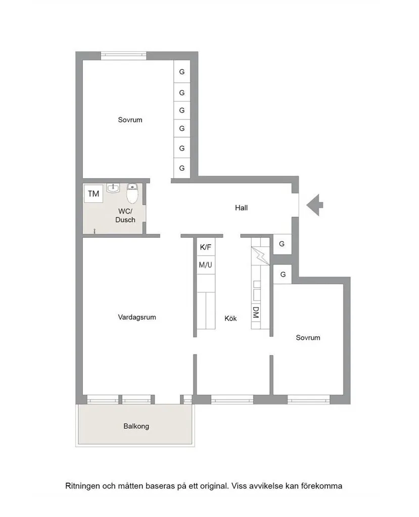 Appartement 3 pièces à Mariestads kommun