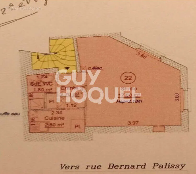 Planimetria - Paris 6th Arrondissement Flat with High Ceilings