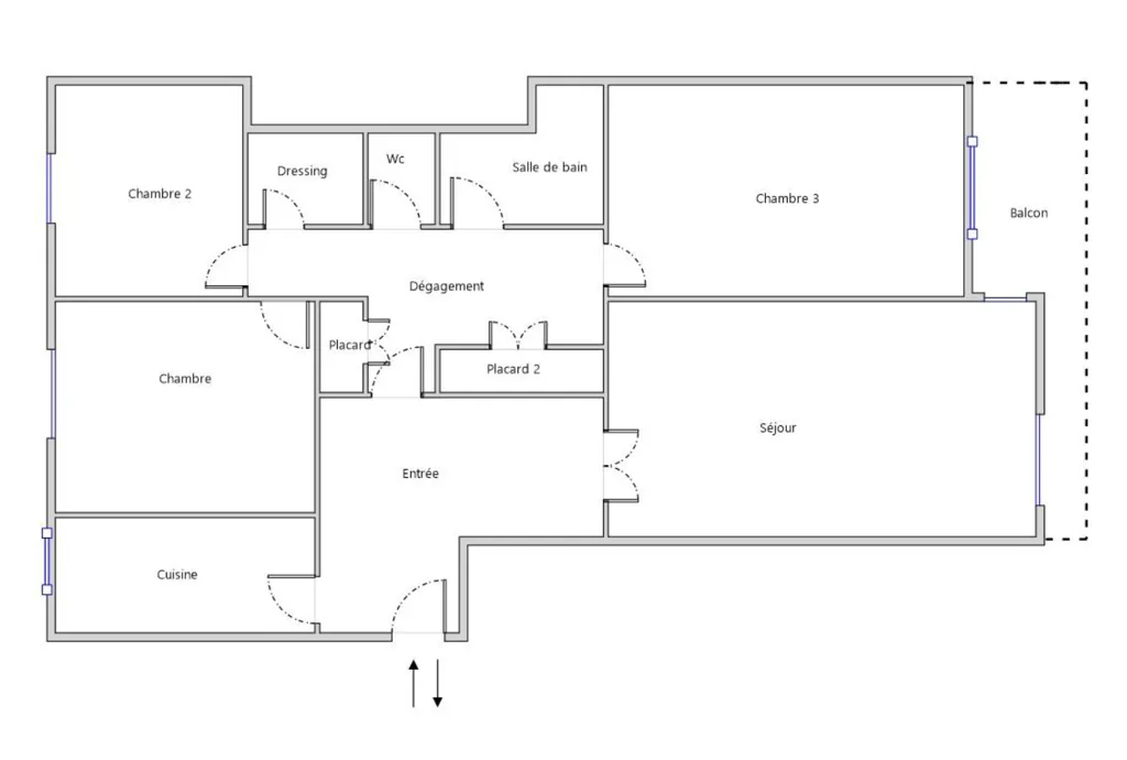 Plan - Appartement avec Grand Jardin dans le 18ème à Paris