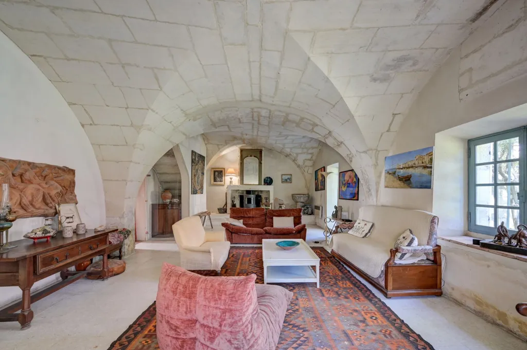 Living Room - Charming Property with Pool in Baux de Provence