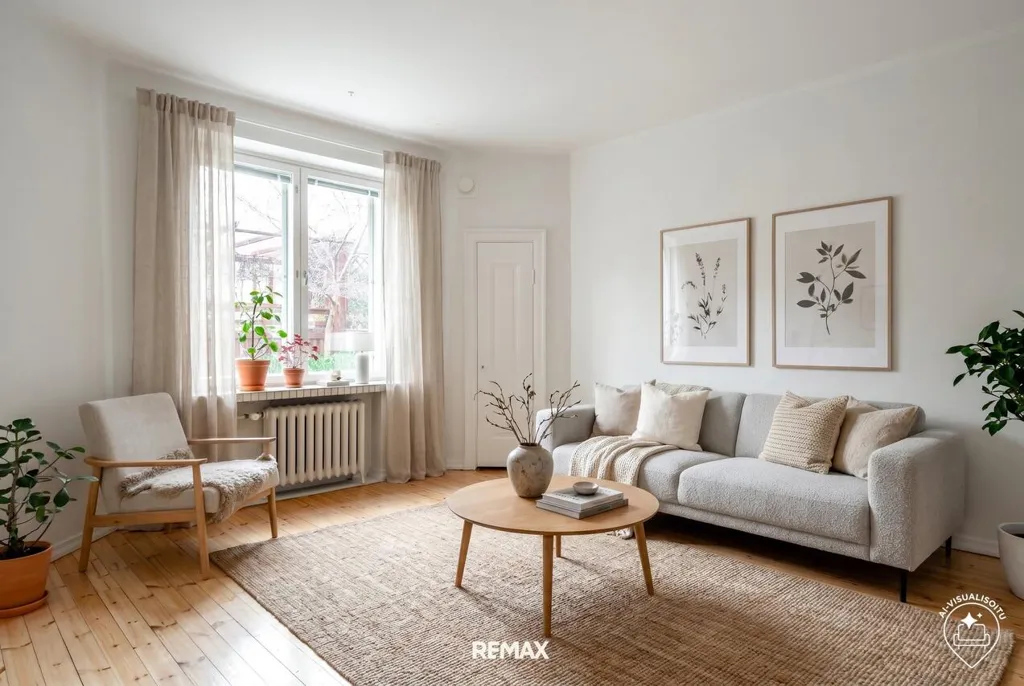 Living Room - 1-room apartment in Helsinki