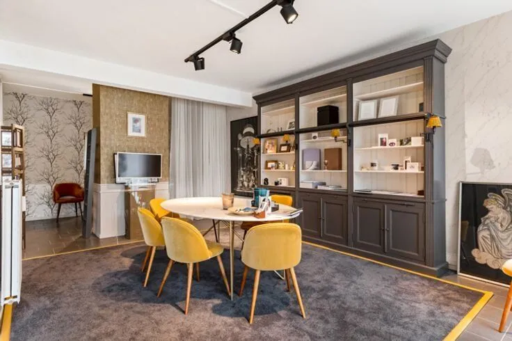 Dining Room - Apartment with Canal View in Antwerp
