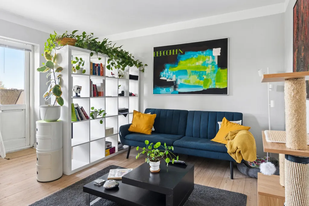 Séjour - Apartment with Private Balcony in Odense